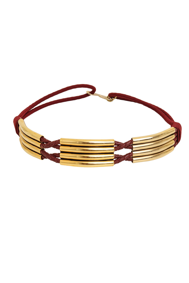 Braided Leather Tube Belt @ Recess LA