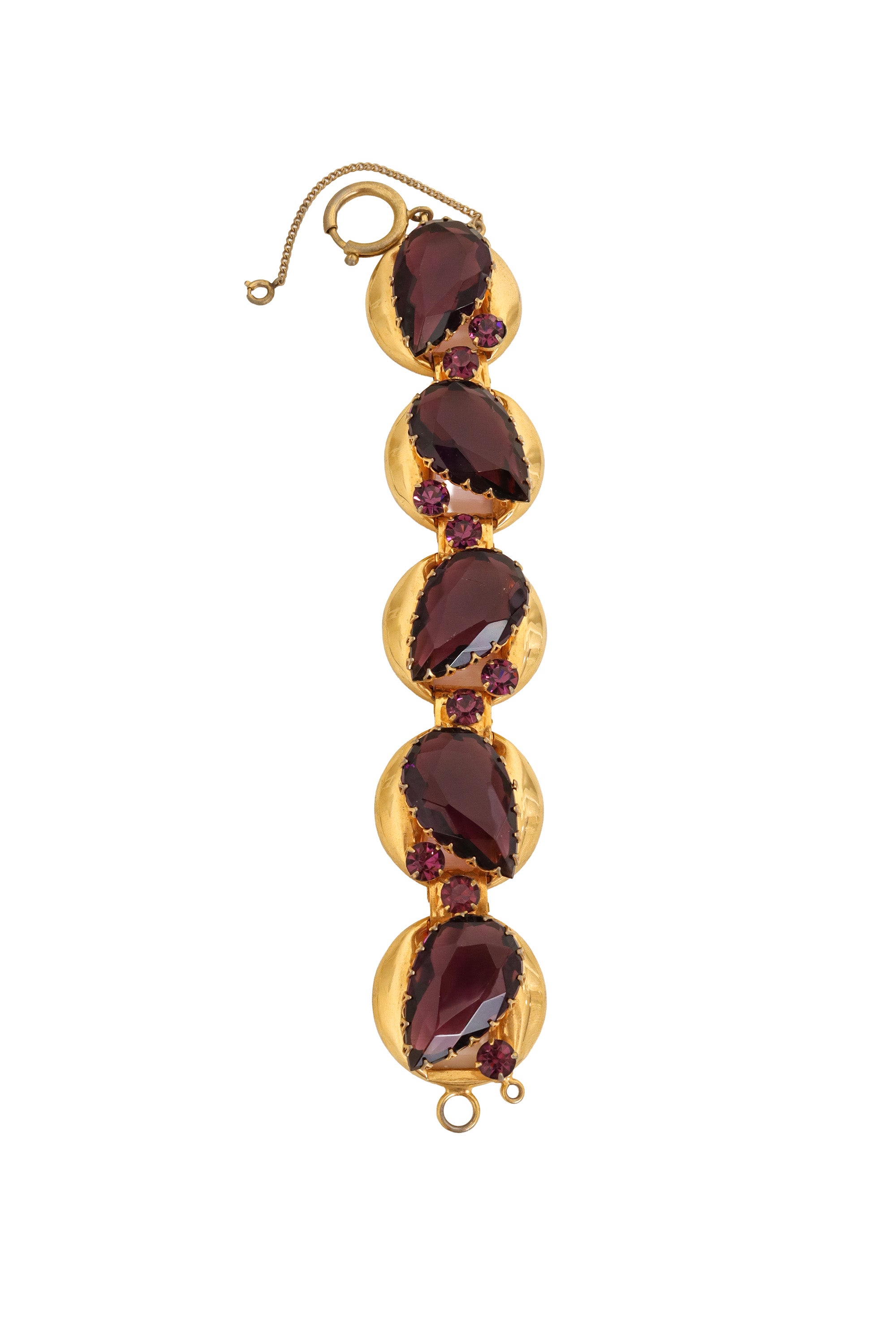 Almond Link Crystal Bracelet flat @ Recess LA