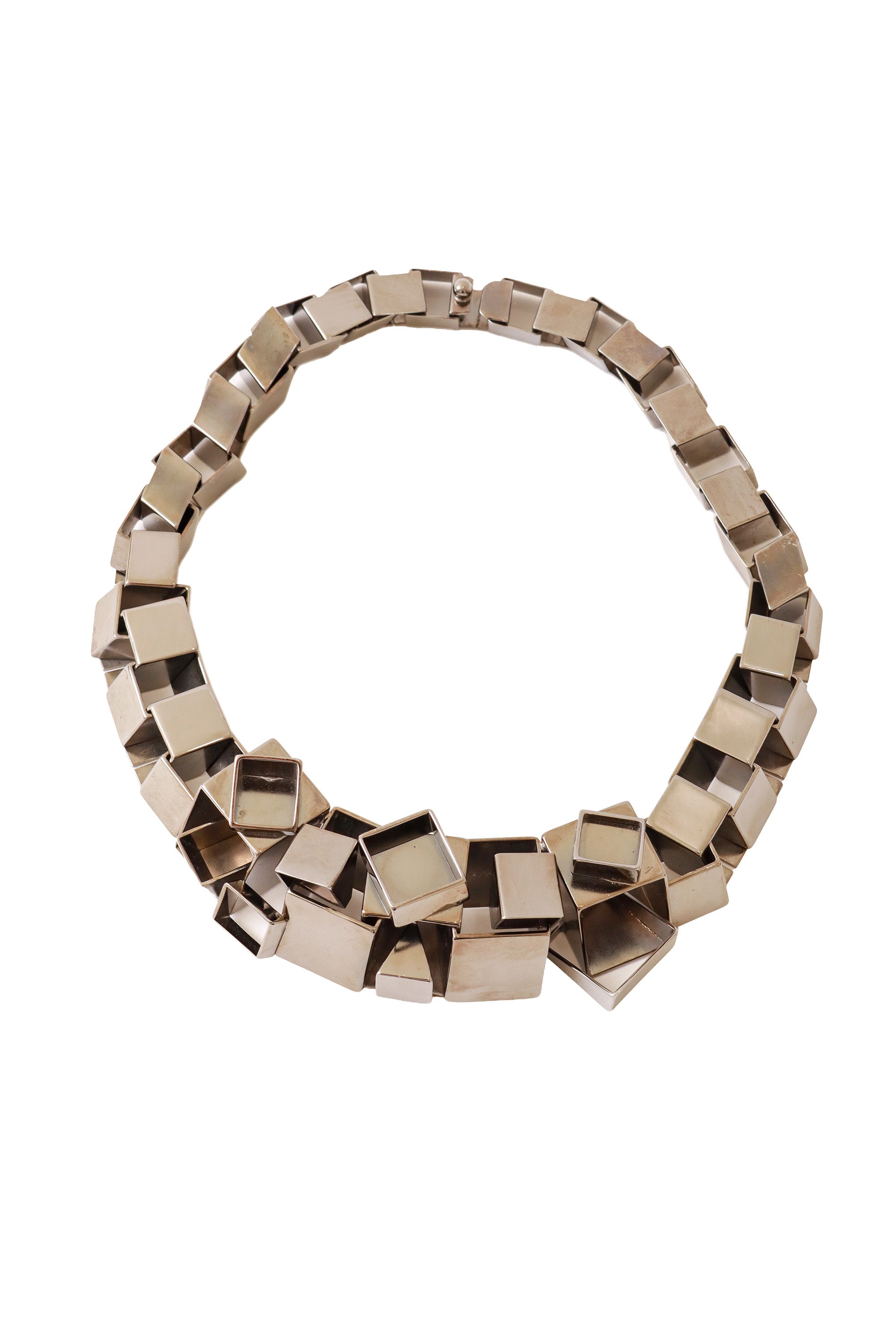 Three Dimensional Square Link Collar by Ferre @ Recess LA