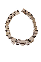 Three Dimensional Square Link Collar by Ferre back of necklace @ Recess LA