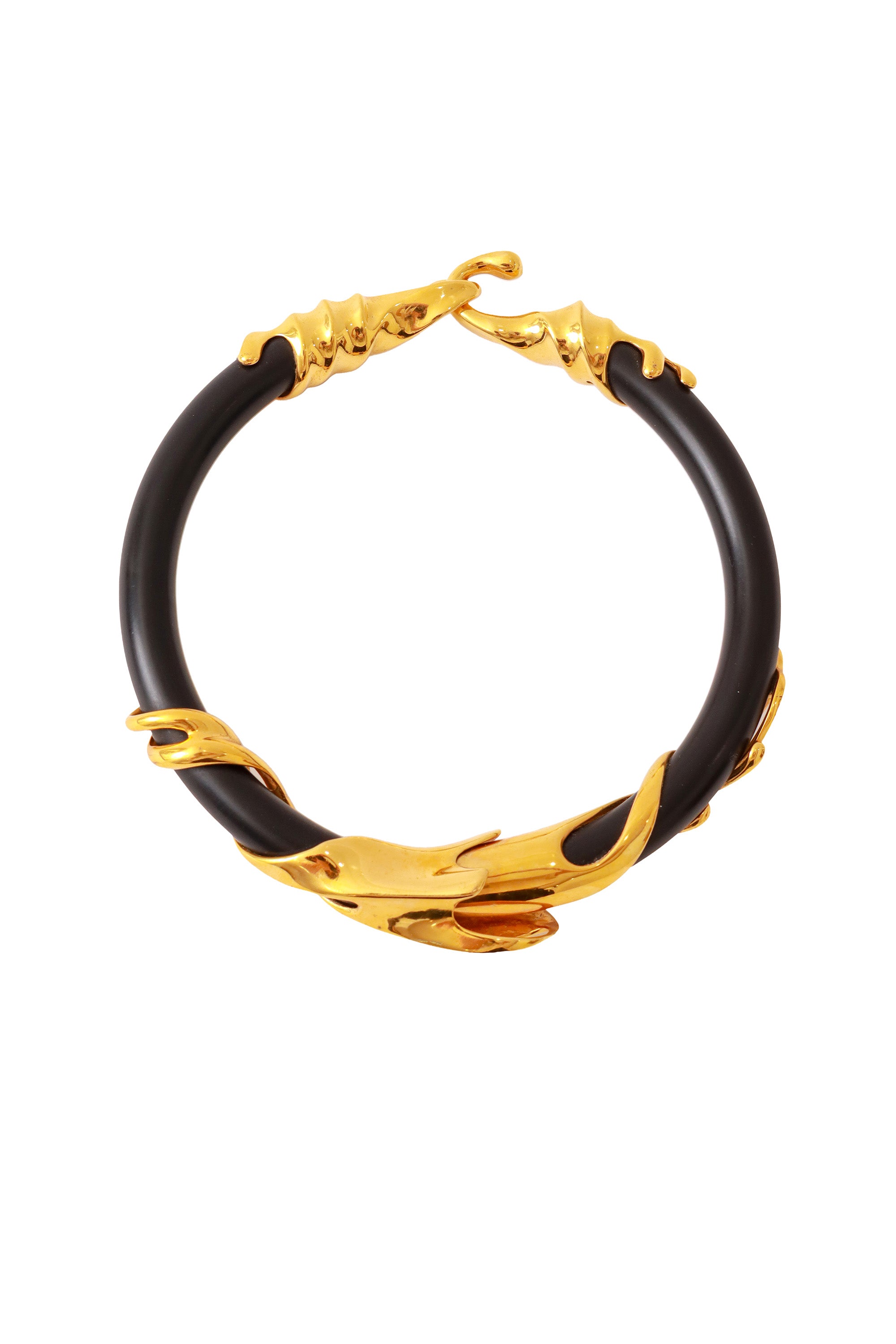 Brutalist Gilded Tube Collar  @ Recess LA