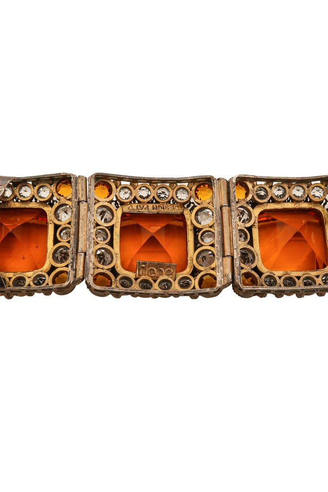 Square Link Crystal Bracelet by Hobé signature @ Recess LA