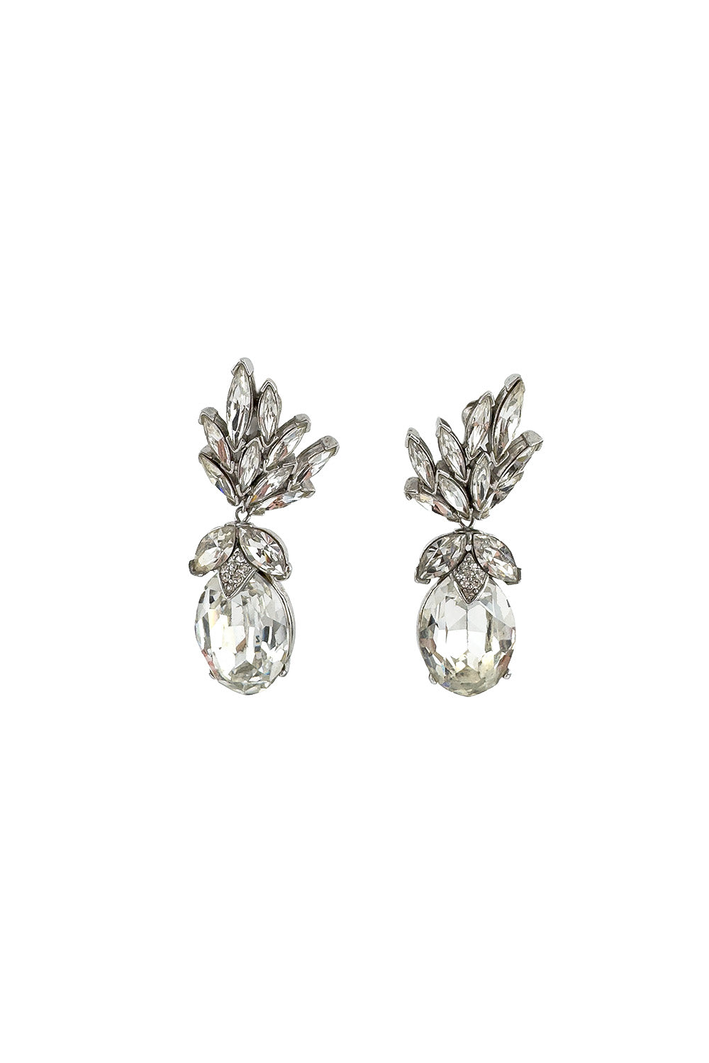 Vintage Ciner Marquise Cluster Drop Earrings @recess la