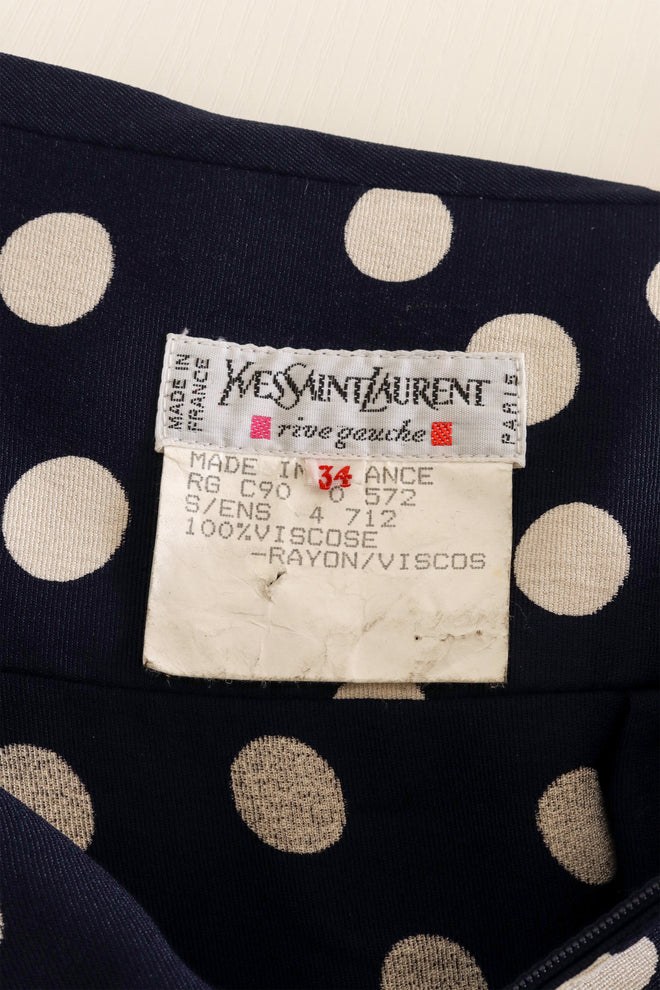 Ruche Dot Skirt by Yves Saint Laurent label @ Recess LA