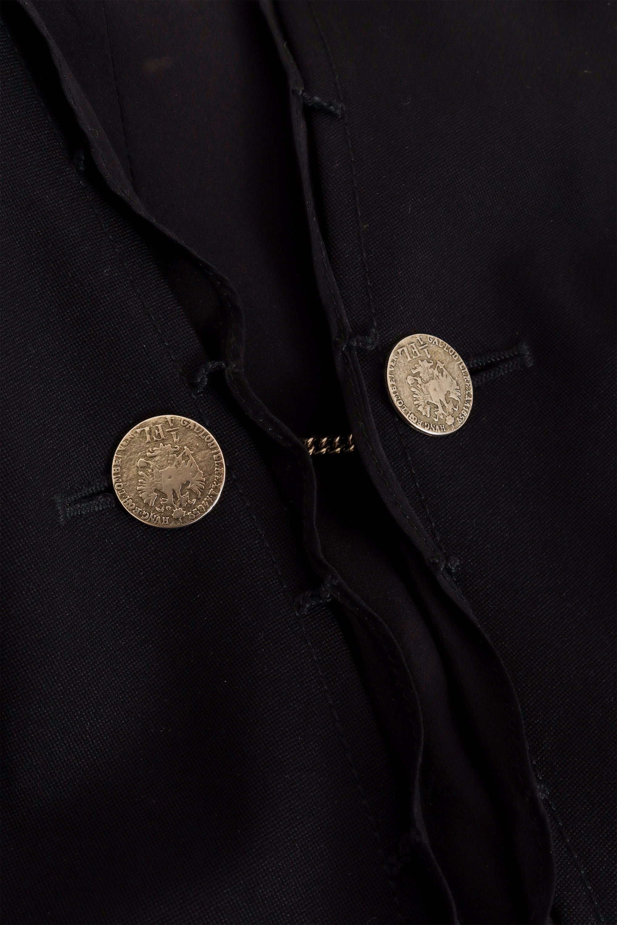 Cutout Coin Button Jacket by YSL buttons close @ Recess LA