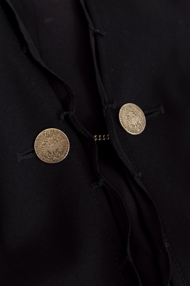 Cutout Coin Button Jacket by YSL buttons close @ Recess LA