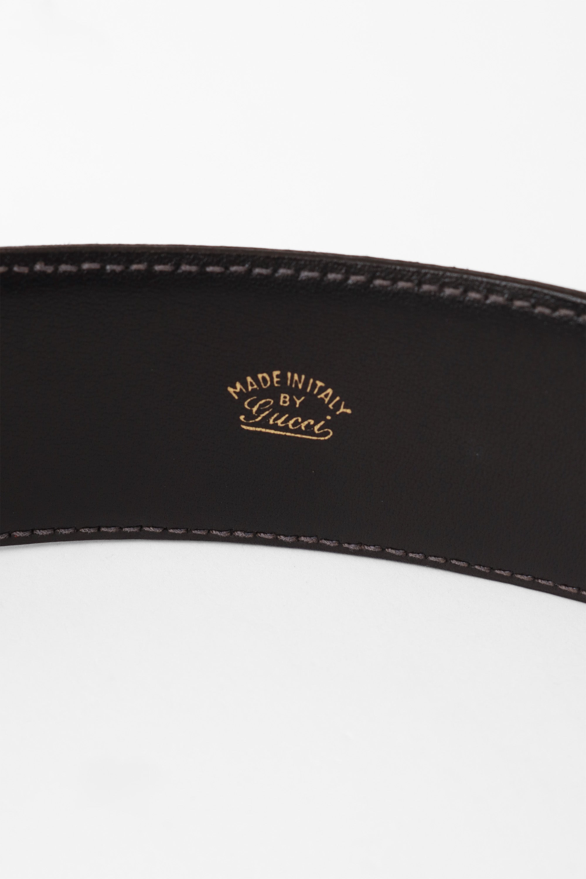 logo buckle belt by Gucci logo stamp @ Recess LA