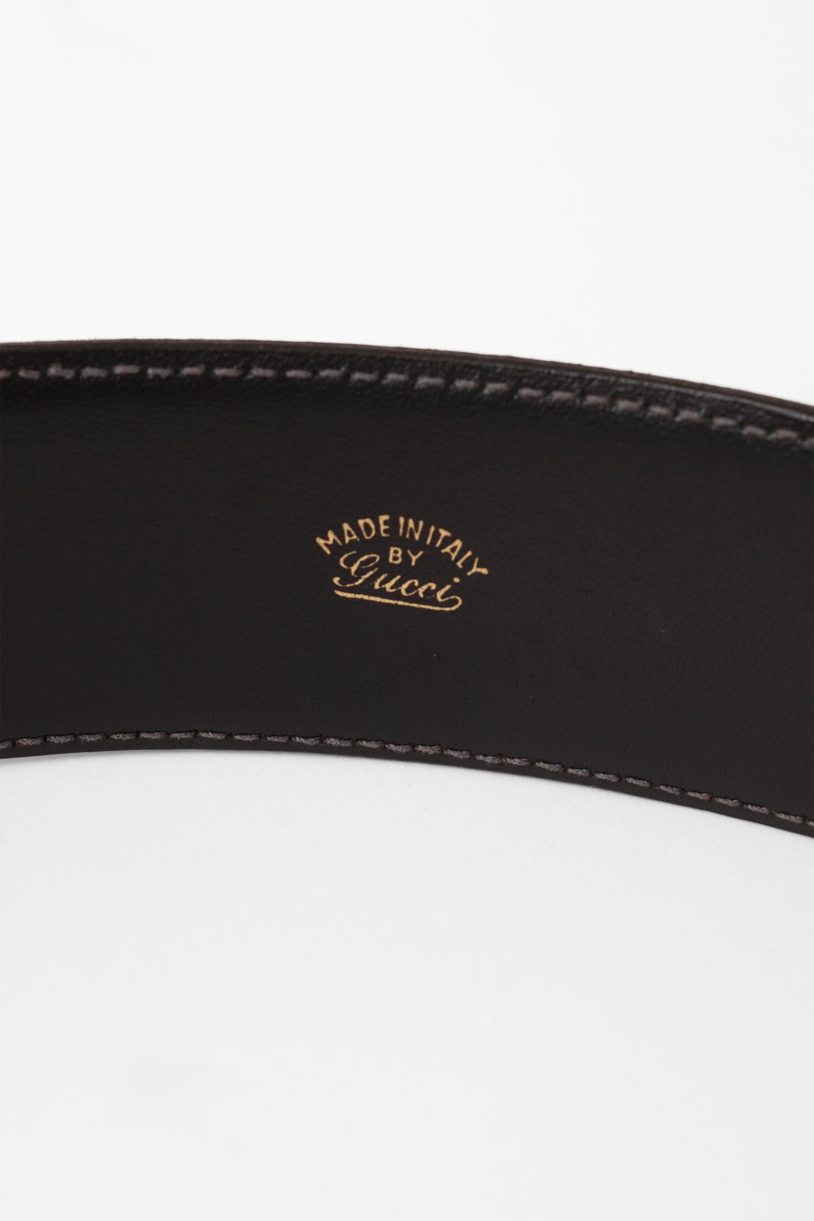 Vintage Gucci Leather Enamel Logo Belt – Recess display picture 1