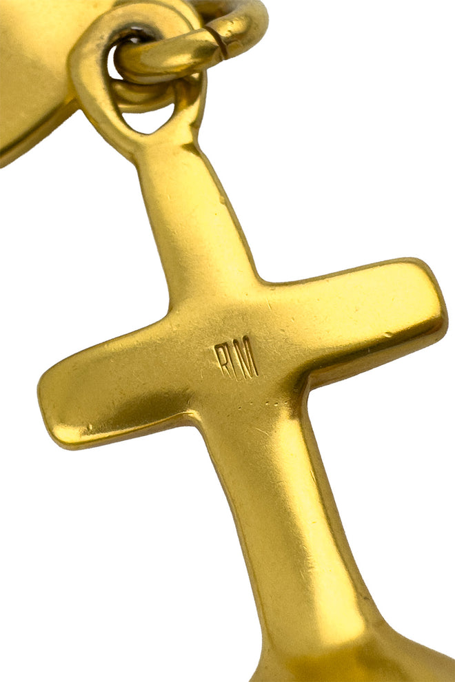 Vintage Robert Lee Morris Cross Orb Pendant Necklace signature 1 @recess la