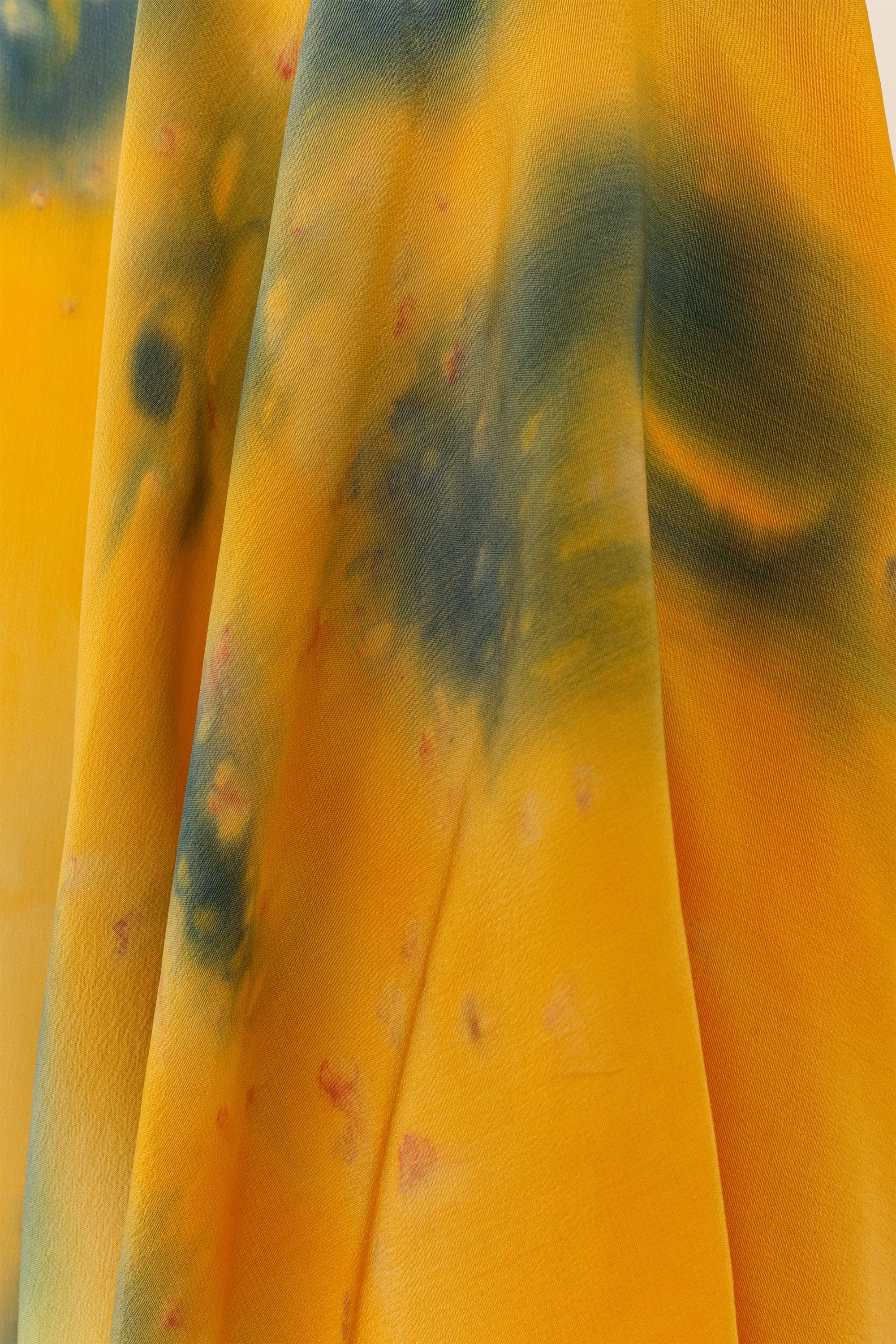 tie dye kimono-style duster fabric close @ Recess LA
