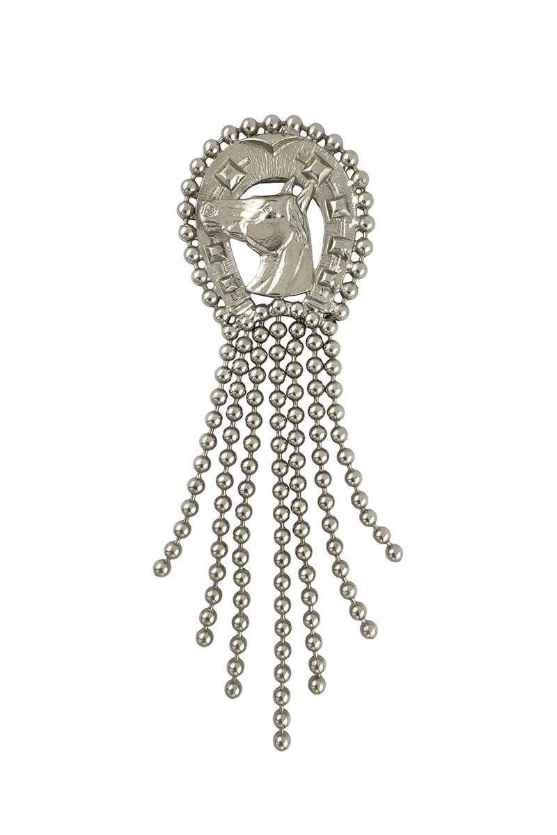 Vintage Marla Buck Equestrian Ball Fringe Brooch @recess la