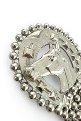 Vintage Marla Buck Equestrian Ball Fringe Brooch detail @recess la