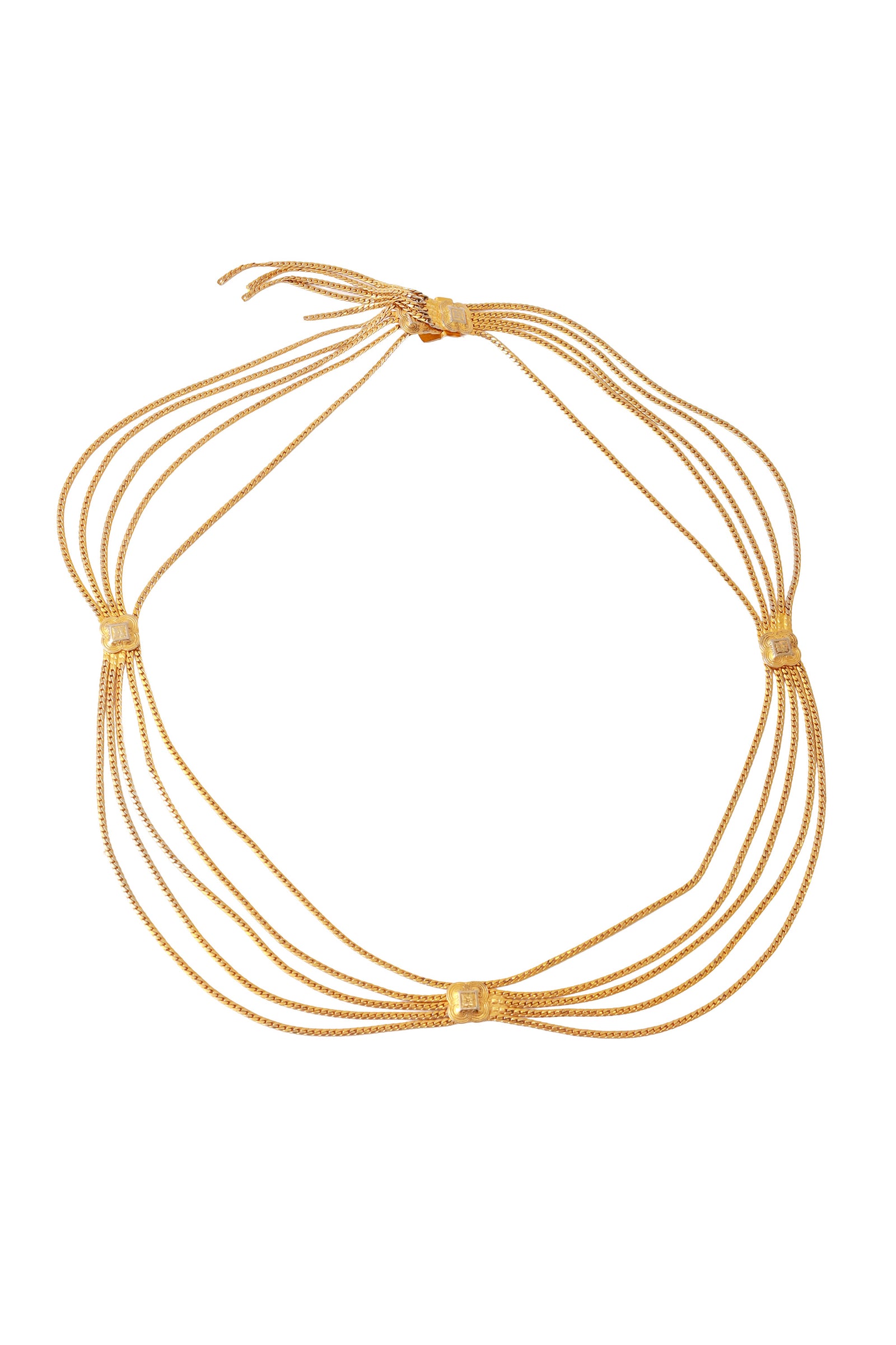 Gold Chain Draped Waist Belt Women Gold Metal Chains Fashion Belt Hip High Waist Drape  main image 3