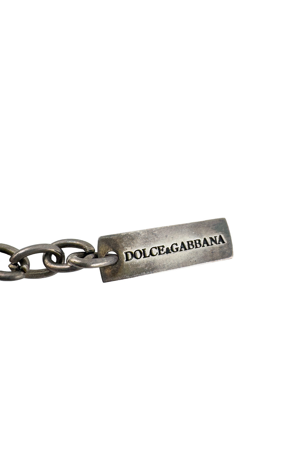 Vintage Dolce & Gabbana Crystal & Pearl Rosary Necklace signature tag @recess la