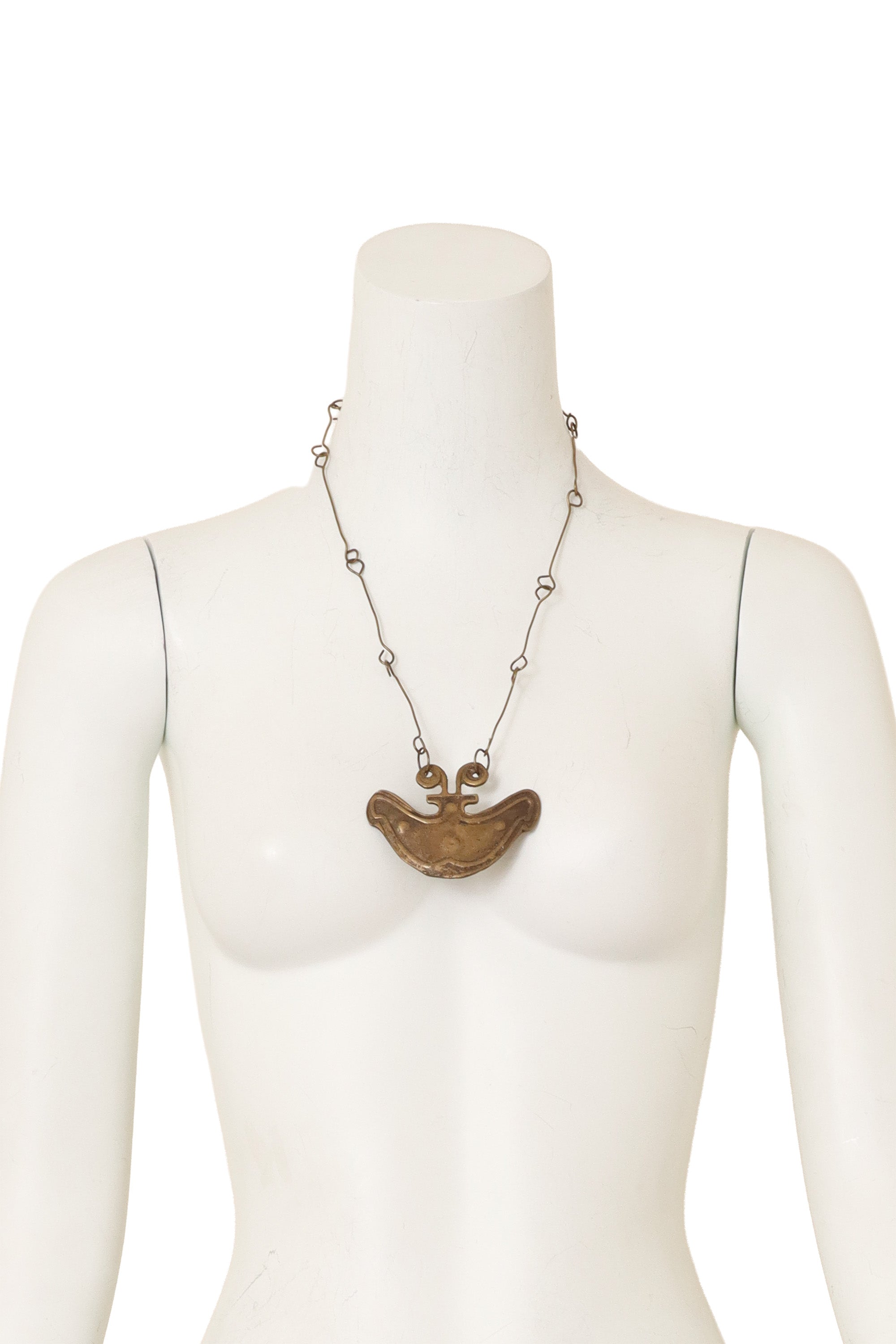 Abstract Modernist Pendant Necklace on mannequin @ Recess LA