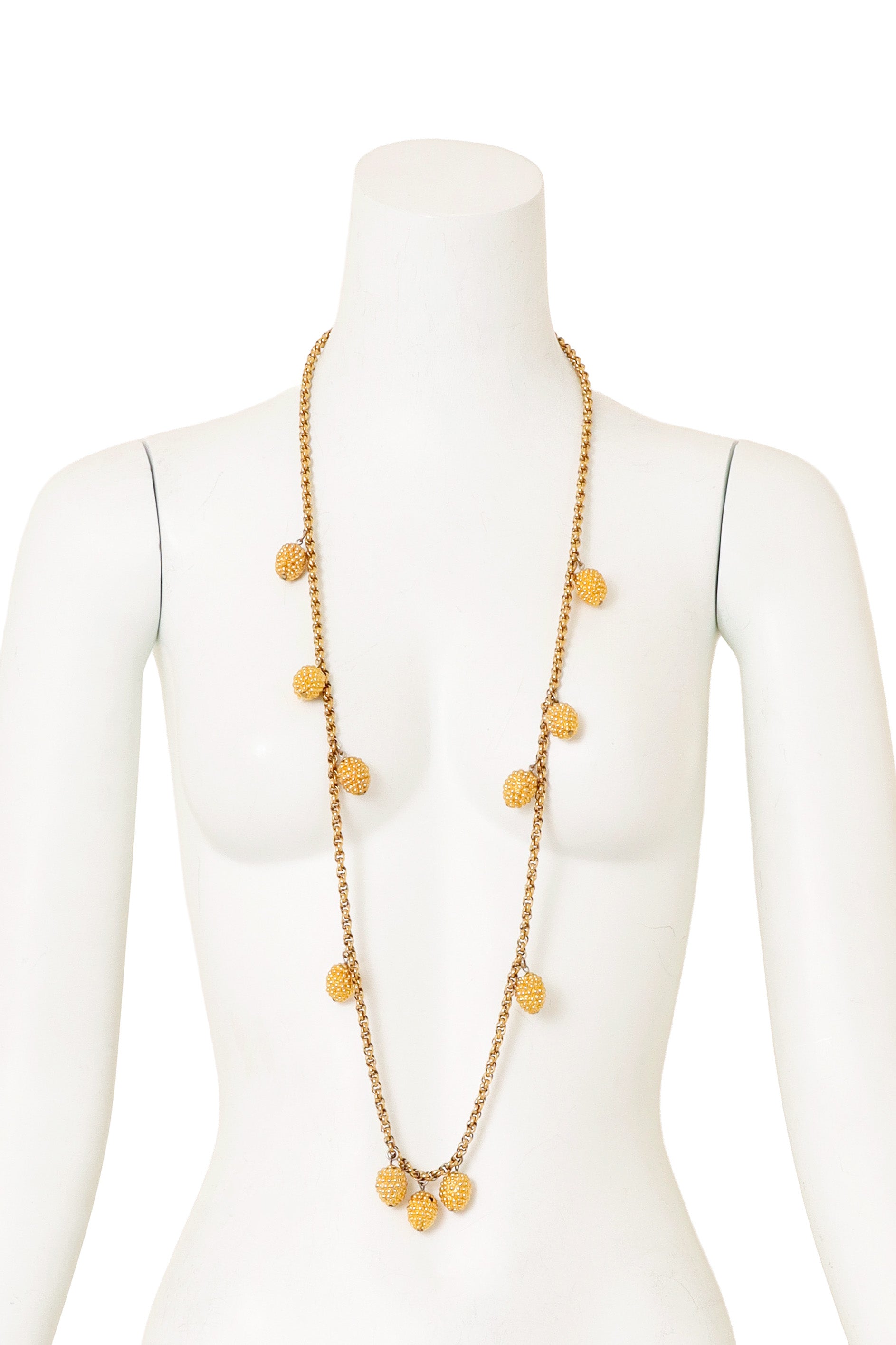Acorn Charm Chain Necklace by Lanvin on mannequin long @ Recess LA