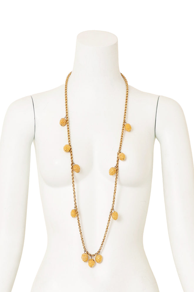 Acorn Charm Chain Necklace by Lanvin on mannequin long @ Recess LA