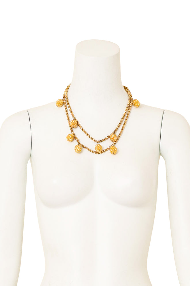 Acorn Charm Chain Necklace by Lanvin on mannequin doubled @ Recess LA