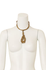 Brutalist Open Disc Pendant Collar on mannequin @ Recess LA