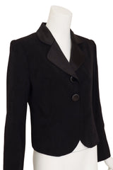 Jacquard tuxedo jacket by Christian Dior on mannequin close @ Recess LA