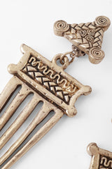 Vintage comb earrings close @ Recess LA