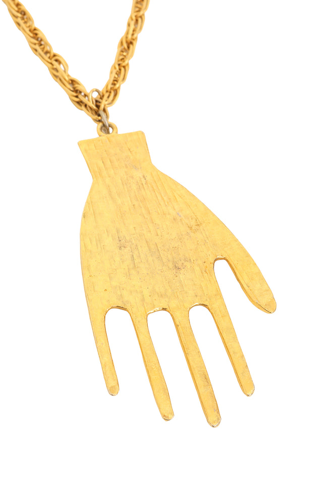 Hamsa Pendant Chain Necklace back @ Recess LA