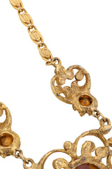 Ornate Cabochon Fringe Necklace by Lupe tarnish @ Recess LA