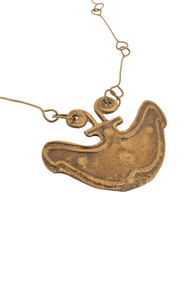 Abstract Modernist Pendant Necklace close @ Recess LA