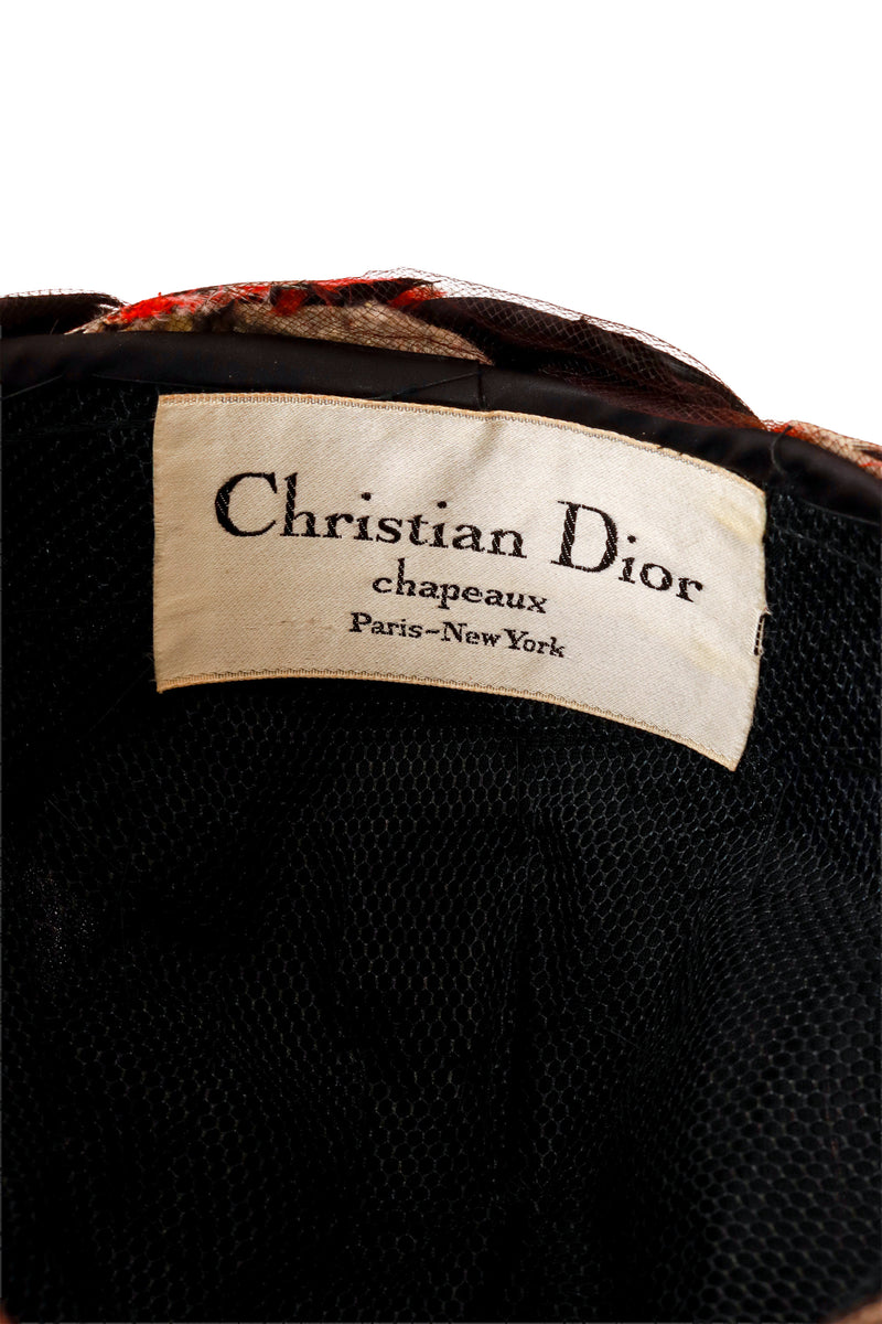 Vintage Christian Dior Chapeaux Black Net Cocktail Hat Paris New York Designer Vintage Christian Dior Chapeaux Black Net Cocktail Hat Paris  main image 4