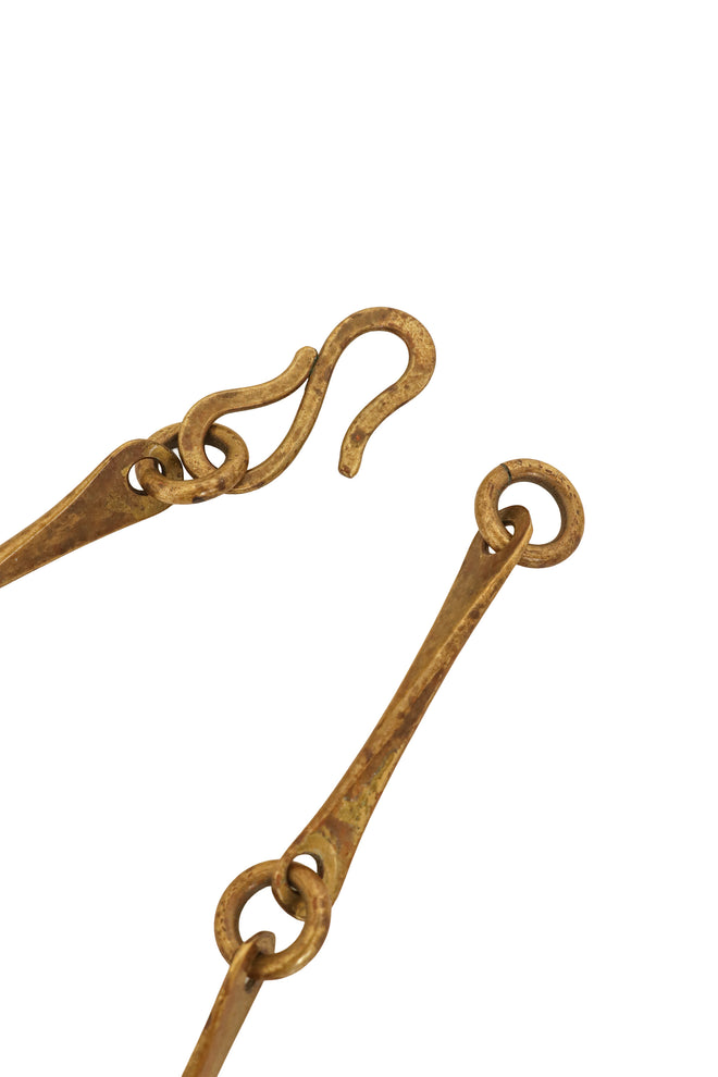 Hammered Bar Cluster Brutalist Plate Collar clasp @ Recess LA
