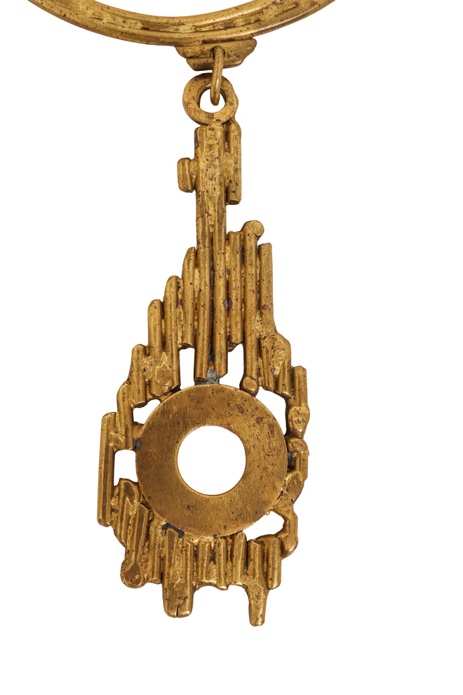 Brutalist Open Disc Pendant Collar pendant back @ Recess LA