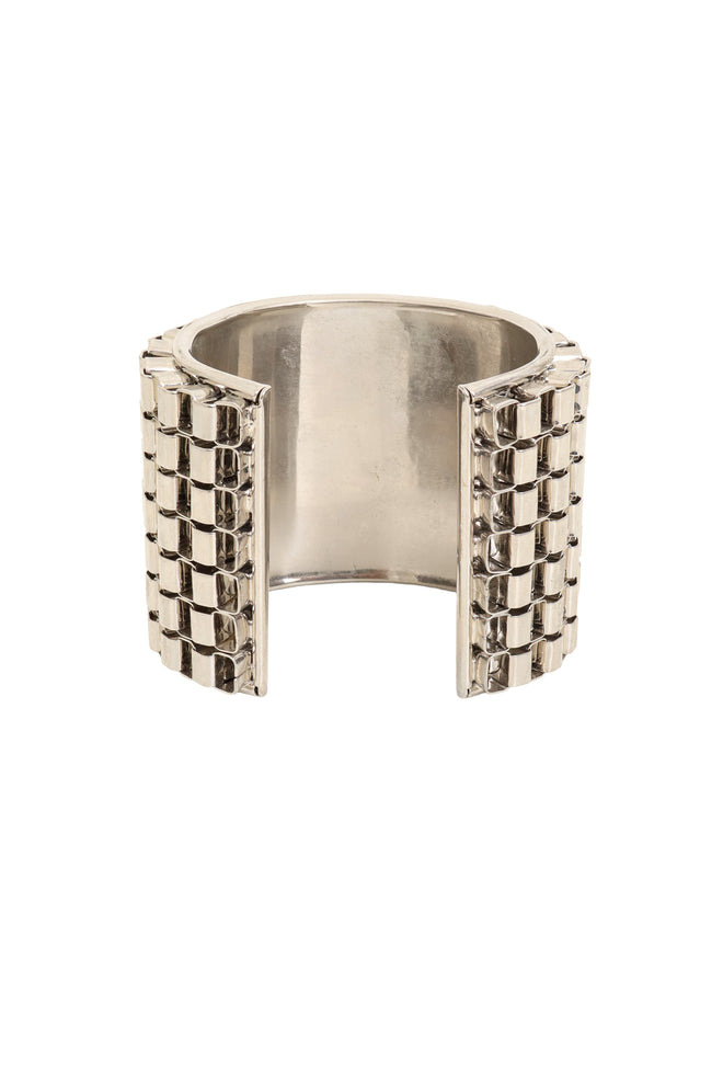 Wide Grid Chain Cuff opening @ Recess LA