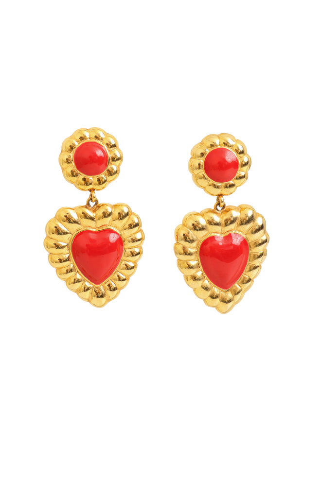 Framed Heart Earrings by Escada @ Recess LA