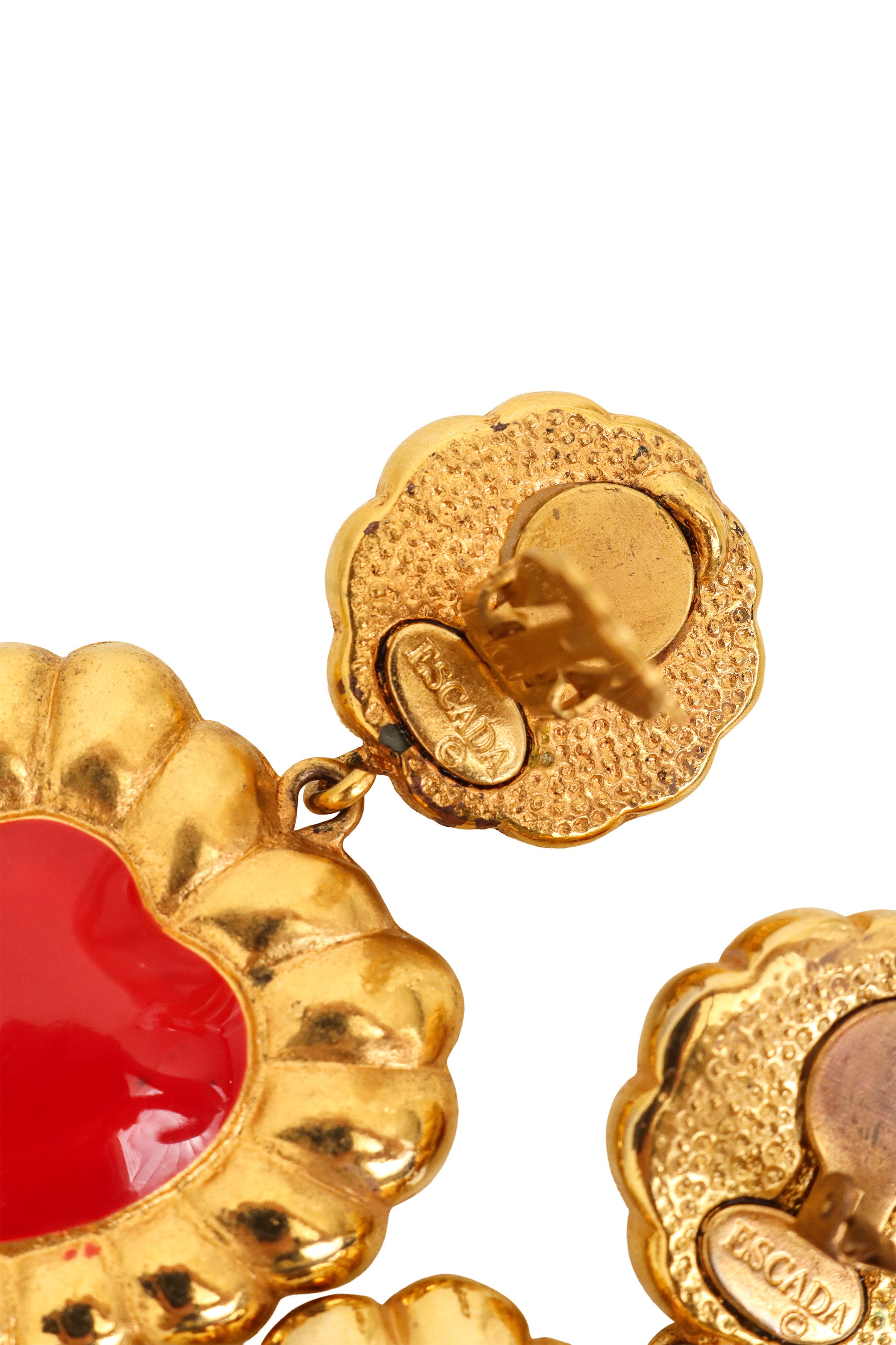 Framed Heart Earrings by Escada left signature @ Recess LA