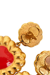 Framed Heart Earrings by Escada left signature @ Recess LA