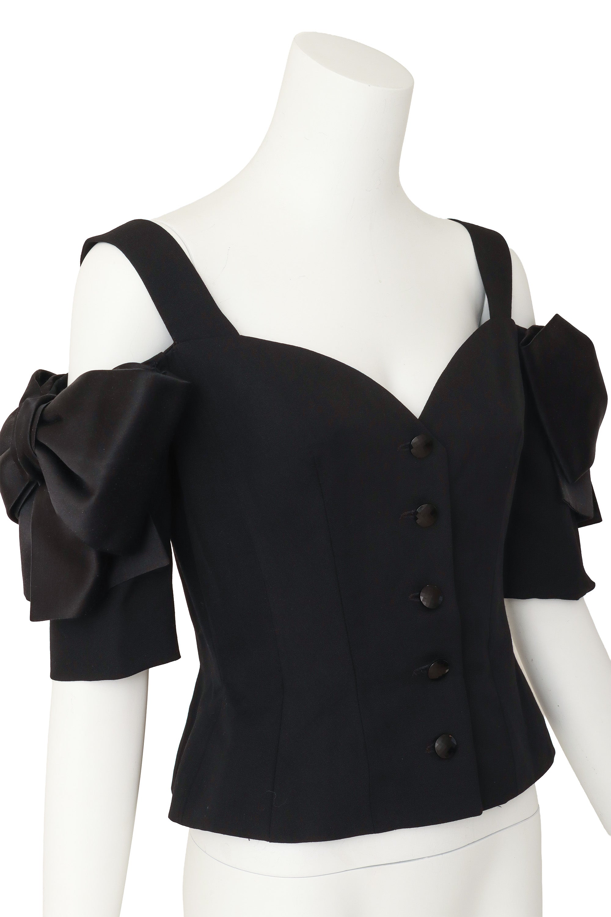 Sweetheart Bow Top by Jean Louis Scherrer on mannequin close @ Recess LA