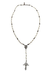 Vintage Dolce & Gabbana Crystal & Pearl Rosary Necklace @recess la