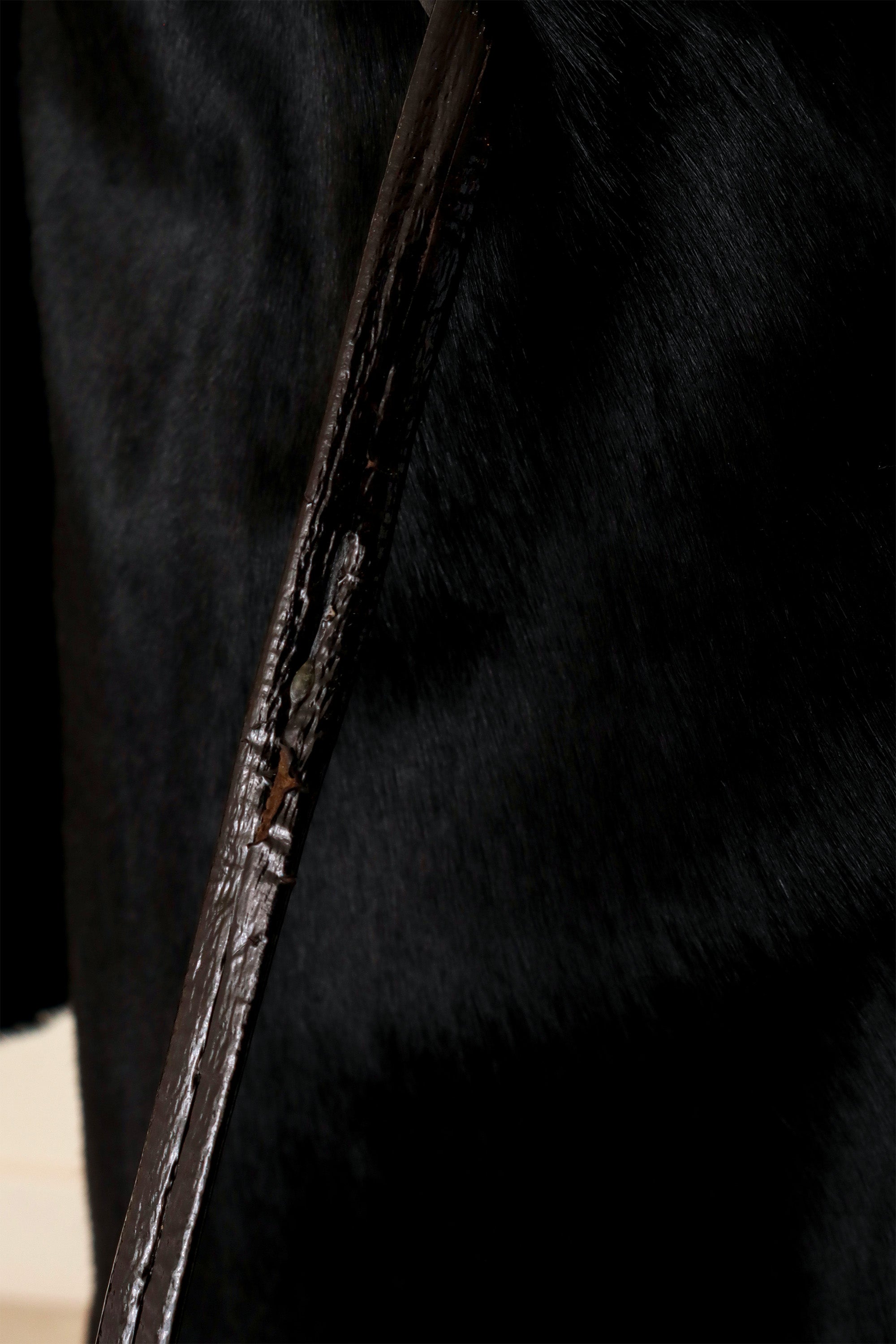 pony hair coat by Joop! tie crack @ Recess LA