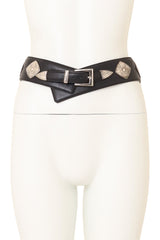 Floral Diamond Leather Concho Belt by JM Davidson on mannequin @ Recess LA