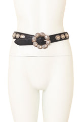 Oval Concho Medallion Leather Belt by J&M Davidson on mannequin @ Recess LA