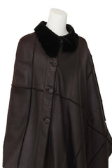 leather poncho by Michael Kors on mannequin close @ Recess LA