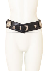  concho leather waist belt by J&M Davidson on mannequin @ Recess LA