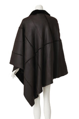 leather poncho by Michael Kors on mannequin back @ Recess LA