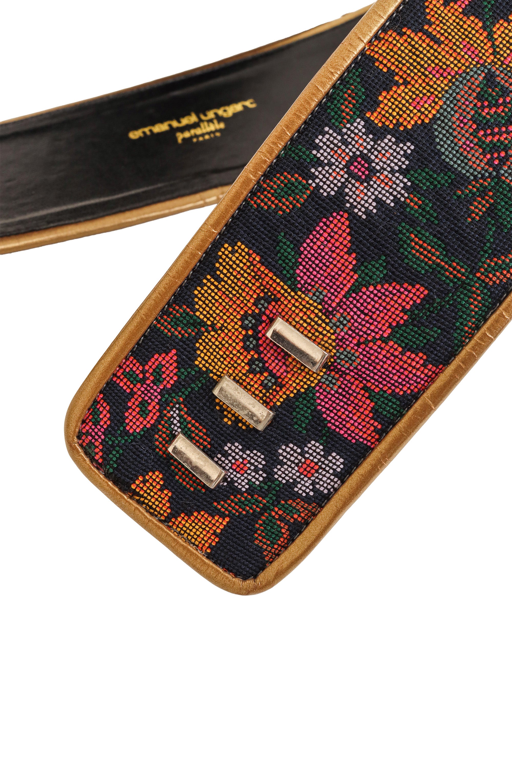Floral Tapestry Tassel Belt by Emanuel Ungaro hook slots @ Recess LA