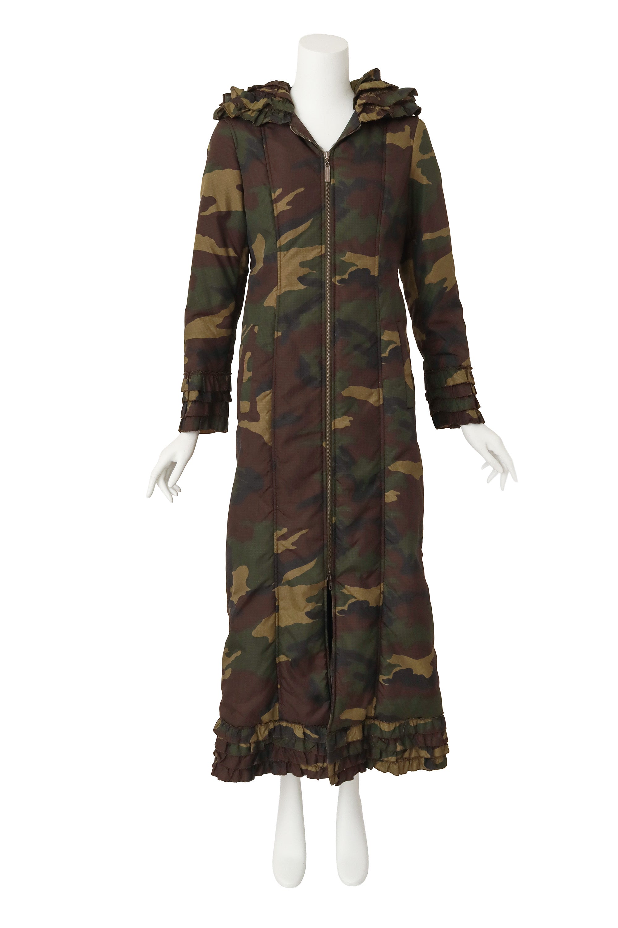 camo Puffer Coat by Moschino on mannequin @ Recess LA