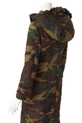 camo Puffer Coat by Moschino on mannequin back close @ Recess LA