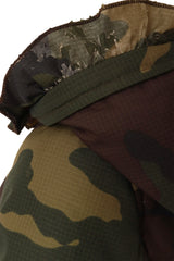 camo Puffer Coat by Moschino cracking finish @ Recess LA