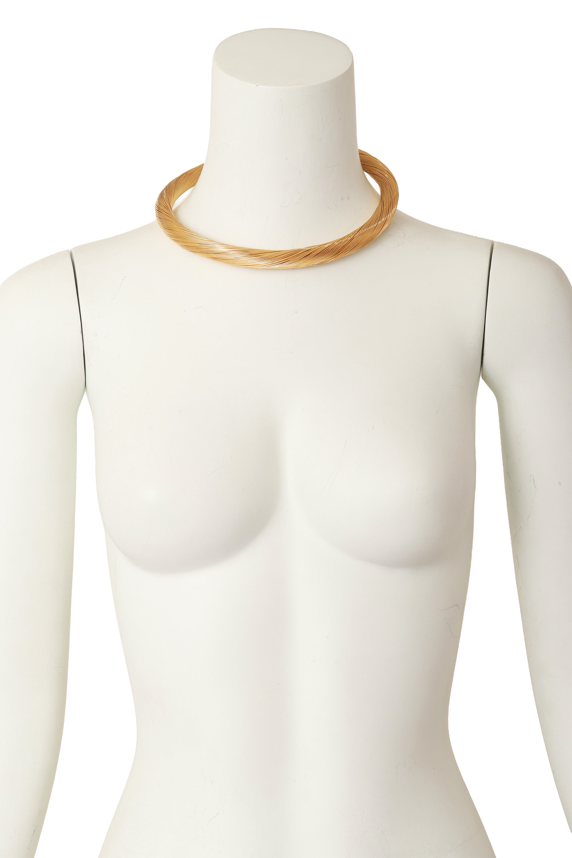 gold-tone hoop collar on mannequin @ Recess LA