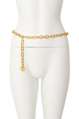 Gold Hammered Hoop Chain Belt on Mannequin @ Recess LA
