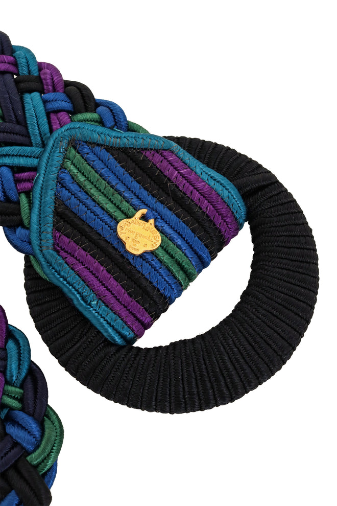 Braided Ring Belt by Yves Saint Laurent cartouche @ Recess LA